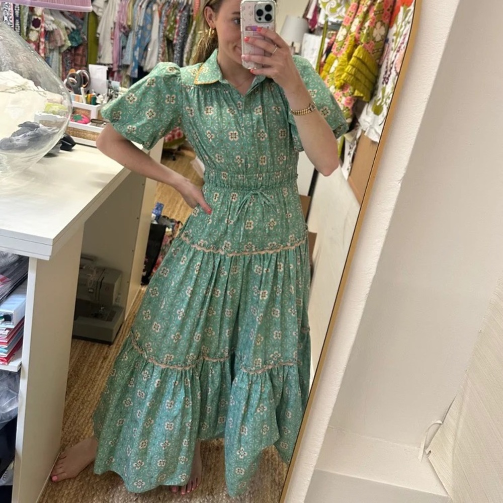 Tuckernuck Green Floral Maxi Dress